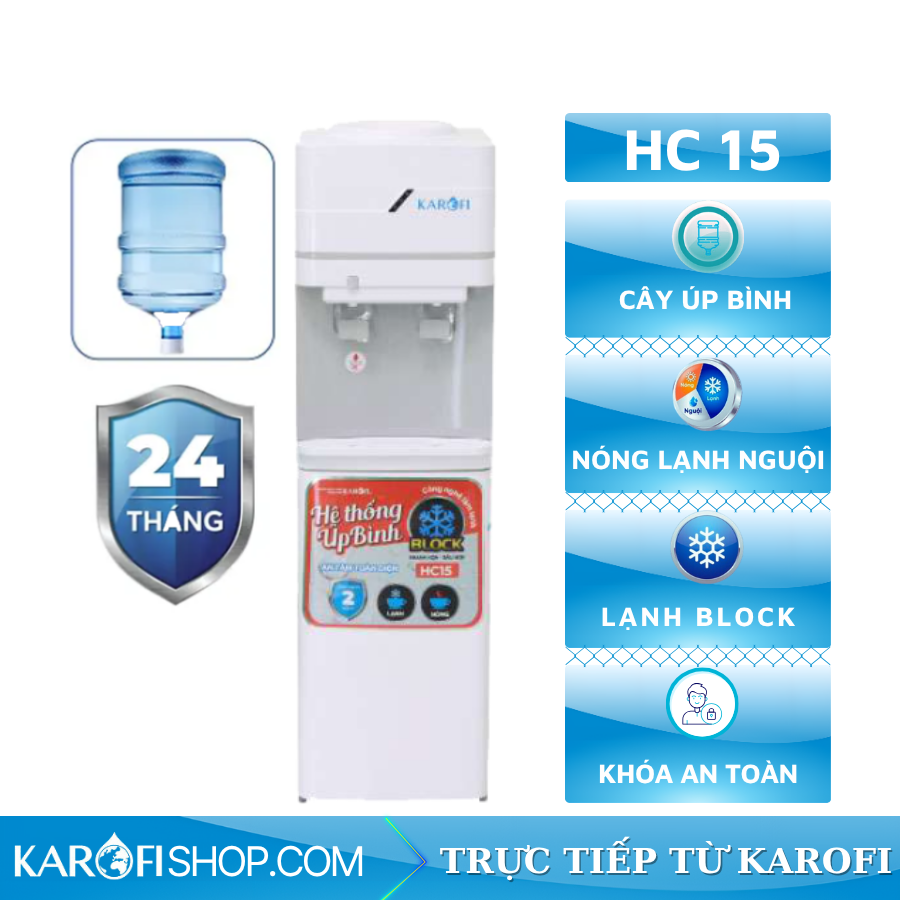 Cây nóng lạnh Karofi úp bình HC15