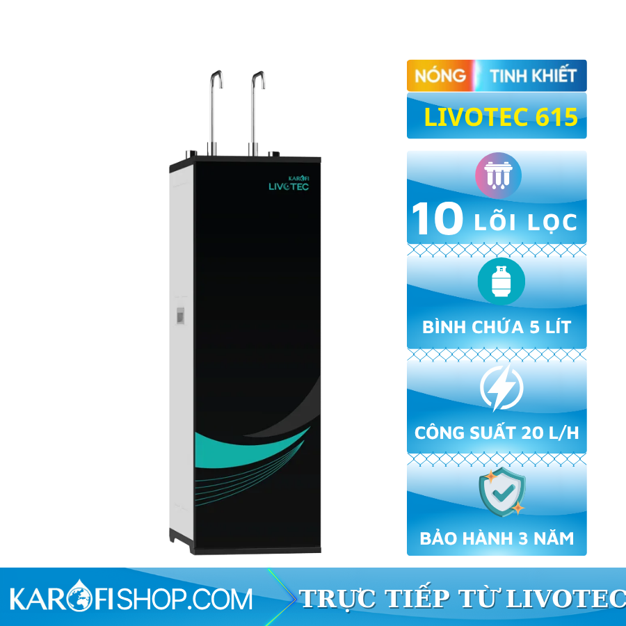 Máy lọc nước nóng nguội Livotec 615