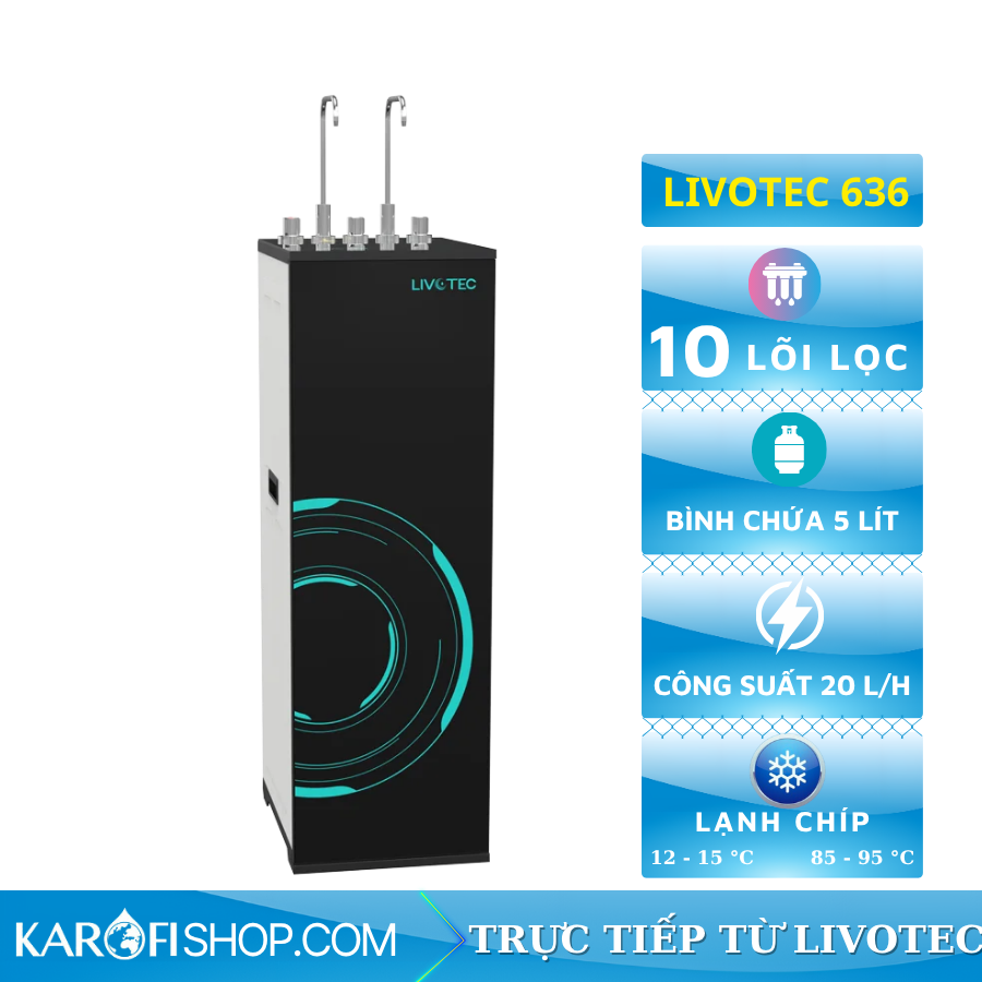 Máy lọc nước nóng lạnh Livotec 636