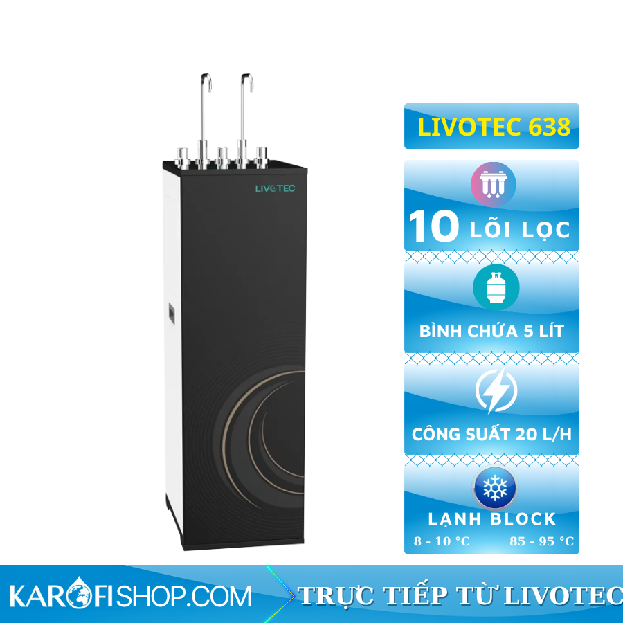 Máy lọc nước nóng lạnh Livotec 638