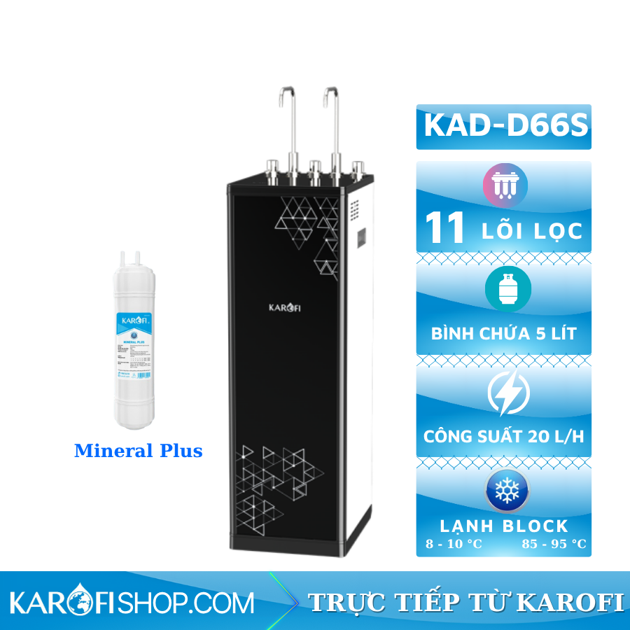 Máy lọc nước nóng lạnh Karofi KAD-D66S