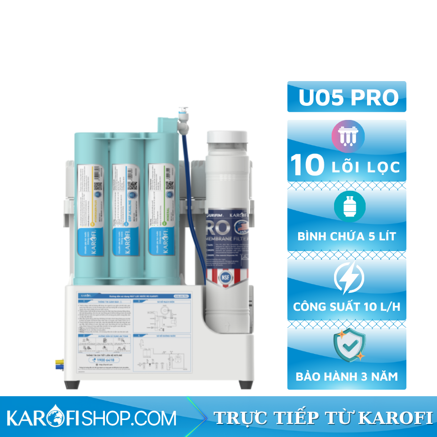Máy lọc nước để gầm Karofi KAQ-U05 Pro