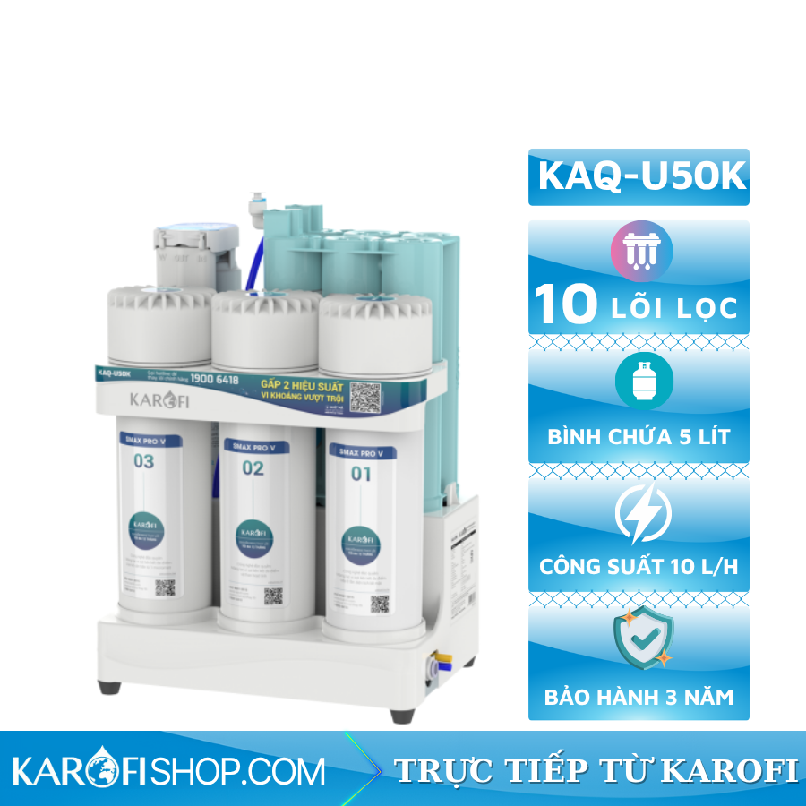 Máy lọc nước RO Karofi KAQ-U50K