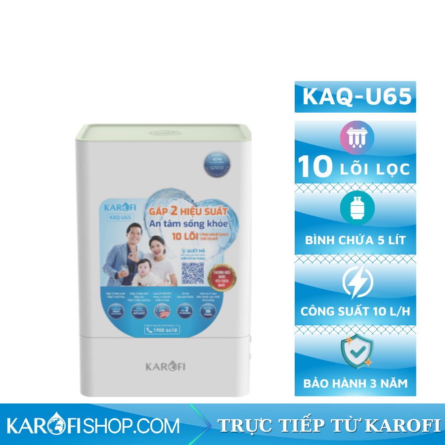Máy lọc nước RO Karofi KAQ-U65